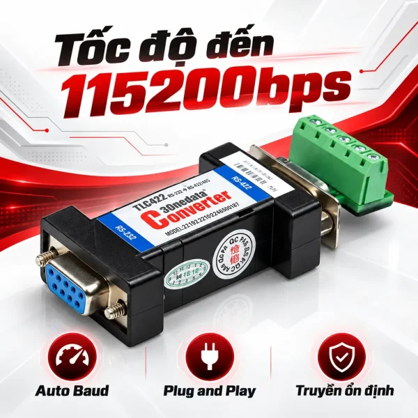 Converter quang RS232 sang RS422 3Onedata Model TLC422