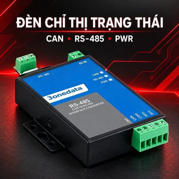Converter quang RS232 sang RS485 3Onedata 485A