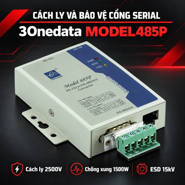 Converter quang RS232 sang RS485 3Onedata Model 485P