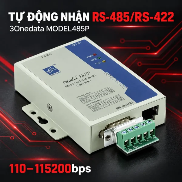 Converter quang RS232 sang RS485 3Onedata Model 485P