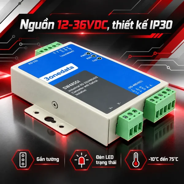 Converter quang RS232 sang RS485/422 – Model SW485GI