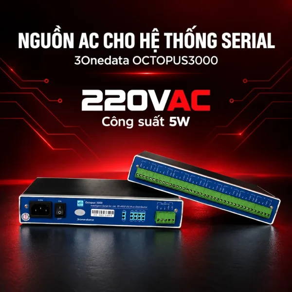 Converter quang RS485/422 – 3Onedata Model OCTOPUS3000
