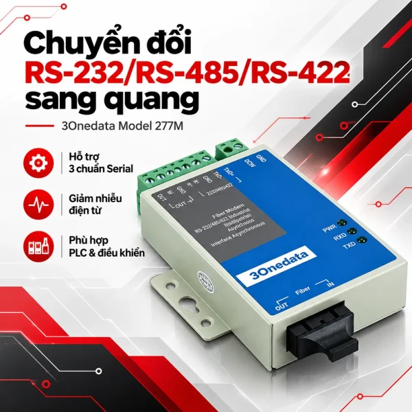 Converter quang RS485 sang quang – 3onedata Model 277M