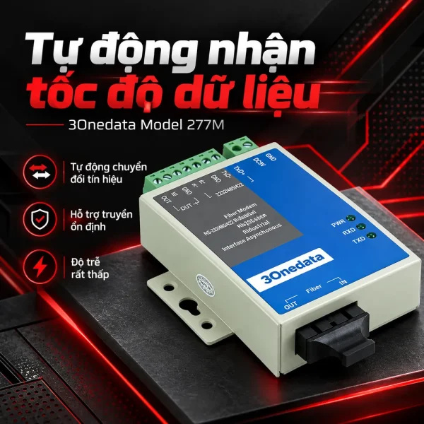 Converter quang RS485 sang quang – 3onedata Model 277M