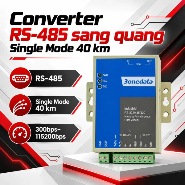 Converter quang RS485 sang quang 3onedata Model 277S/40