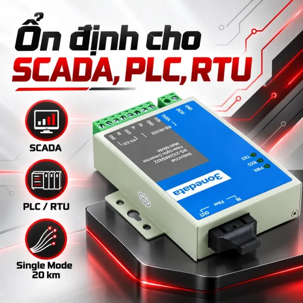 Converter quang RS485 sang quang – 3onedata RS485 Model 277S/20