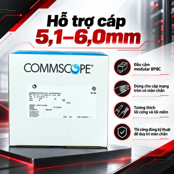 Đầu cắm RJ45 Cat6 6-2111979-3