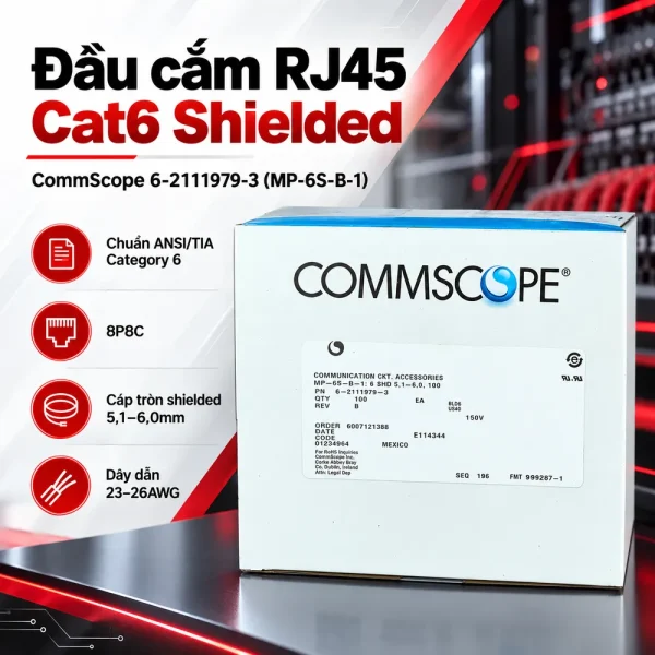 Đầu cắm RJ45 Cat6 6-2111979-3
