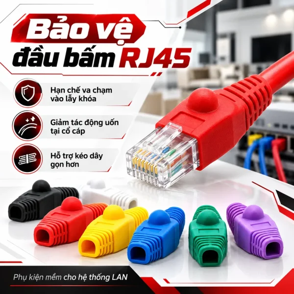 Đầu chụp hạt mạng Boot color