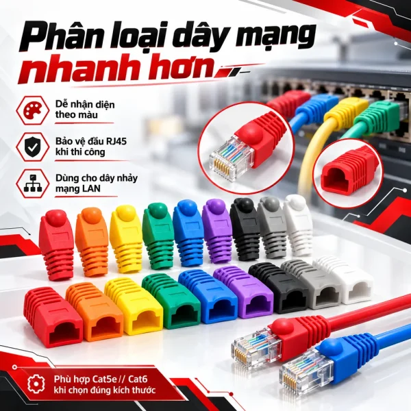 Đầu chụp hạt mạng Boot color