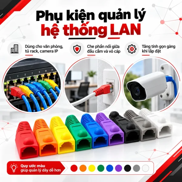 Đầu chụp hạt mạng Boot color