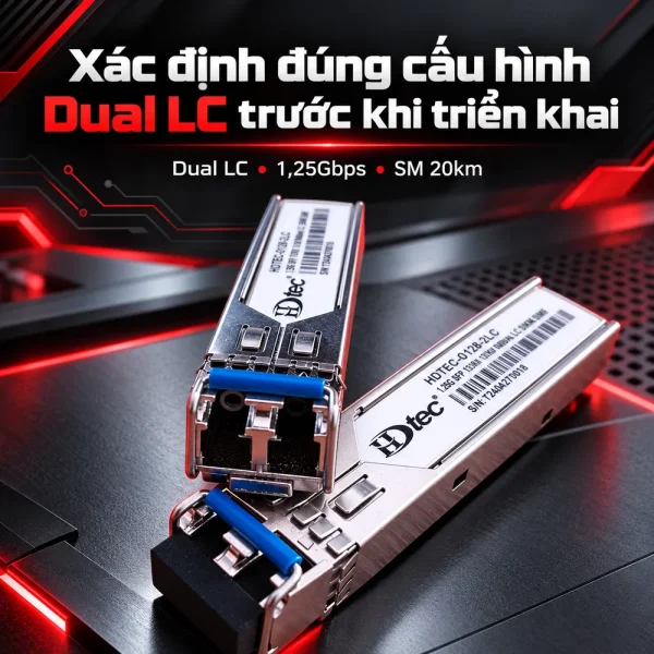 Dual LC SFP Module 1.25G HDTEC