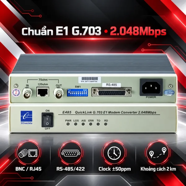 E485 Bộ chuyển đổi tín hiệu RS-485/422 sang E1