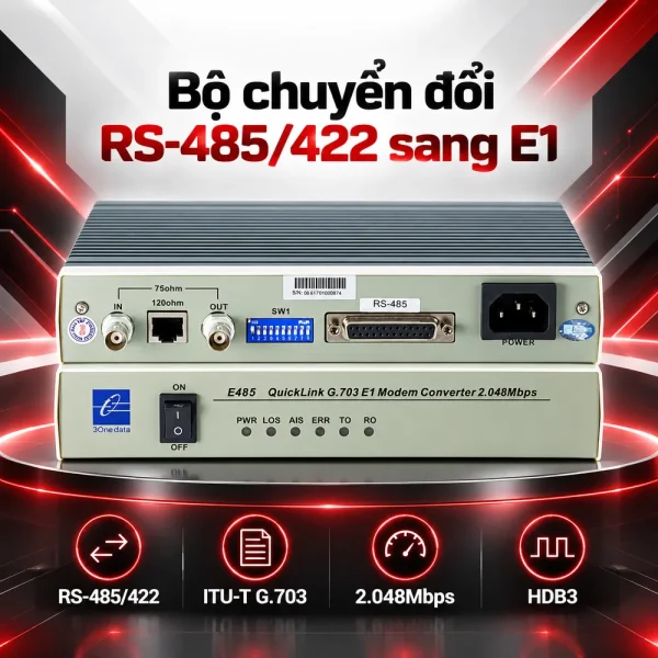 E485 Bộ chuyển đổi tín hiệu RS-485/422 sang E1