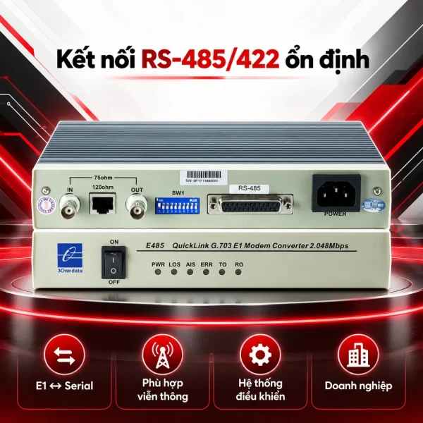 E485 Bộ chuyển đổi tín hiệu RS-485/422 sang E1