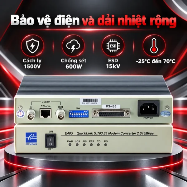 E485 Bộ chuyển đổi tín hiệu RS-485/422 sang E1