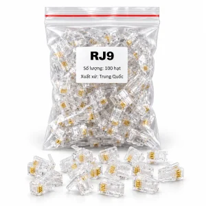 Hạt đầu bấm RJ9 4 chân đồng China