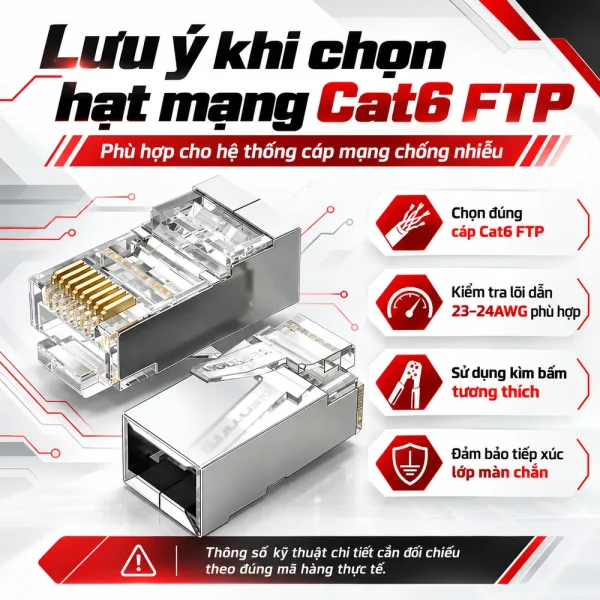 Hạt mạng Alantek Cat6 chống nhiễu