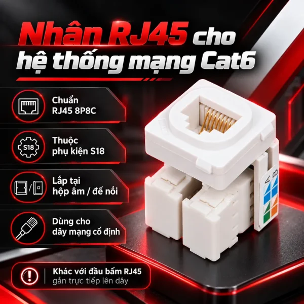 Hạt mạng Cat 6 SINO S30RJ886