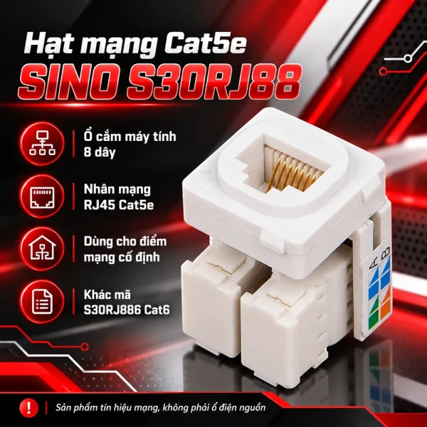 Hạt mạng Cat5e SINO S30RJ88