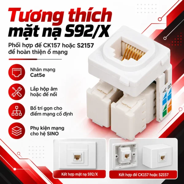 Hạt mạng Cat5e SINO S30RJ88
