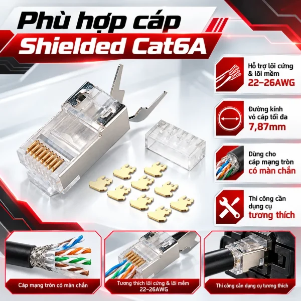 Hạt mạng Cat6A Commscope FTP 5-1933433-3