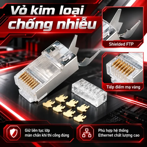 Hạt mạng Cat6A Commscope FTP 5-1933433-3