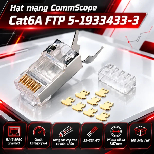 Hạt mạng Cat6A Commscope FTP 5-1933433-3