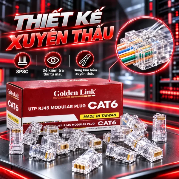 Hạt mạng – Đầu bấm mạng Nhanh CAT6 TAIWAN – GL-20056