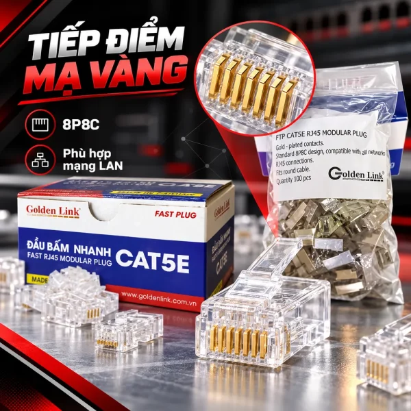 Hạt mạng Golden Link RJ45 Cat5e GL-20055E