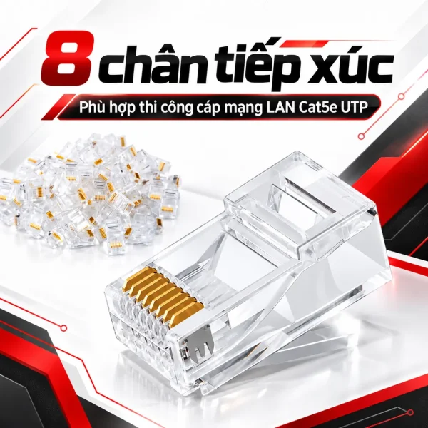 Hạt mạng RJ45 cat5e AMTAKO 50P
