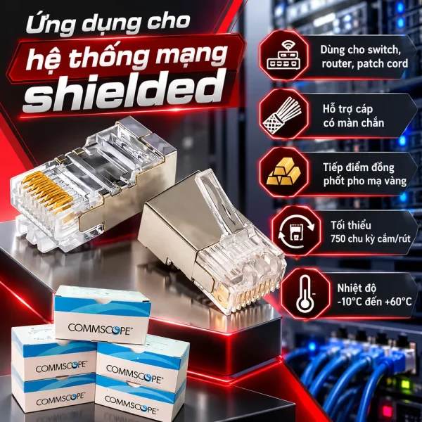Hạt mạng RJ45 COMMSCOPE/AMP 6-569530-3 Cat5e FTP