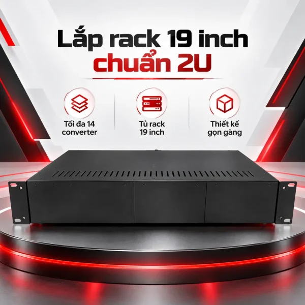 Khung lắp Converter quang BTON 2U 14 SLOT BT-EF14-D220