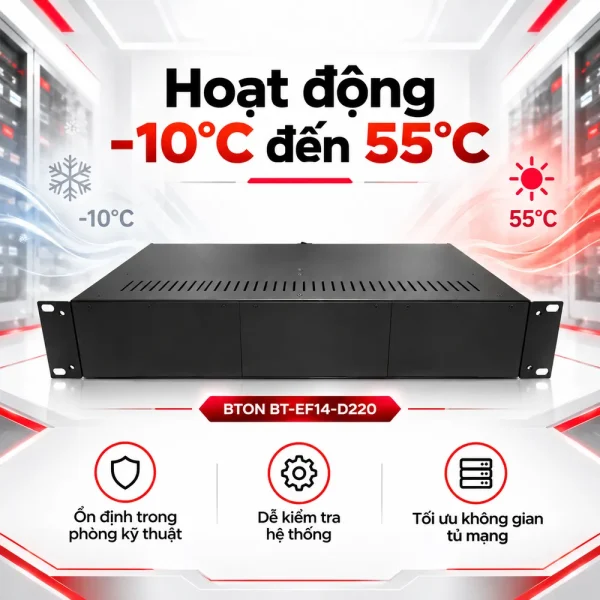 Khung lắp Converter quang BTON 2U 14 SLOT BT-EF14-D220