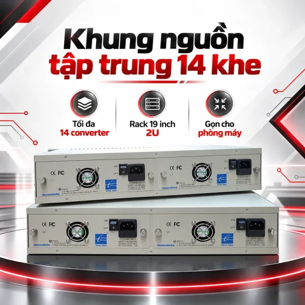 Khung nguồn tập trung 3Onedata 14 khe cắm Rack2000A