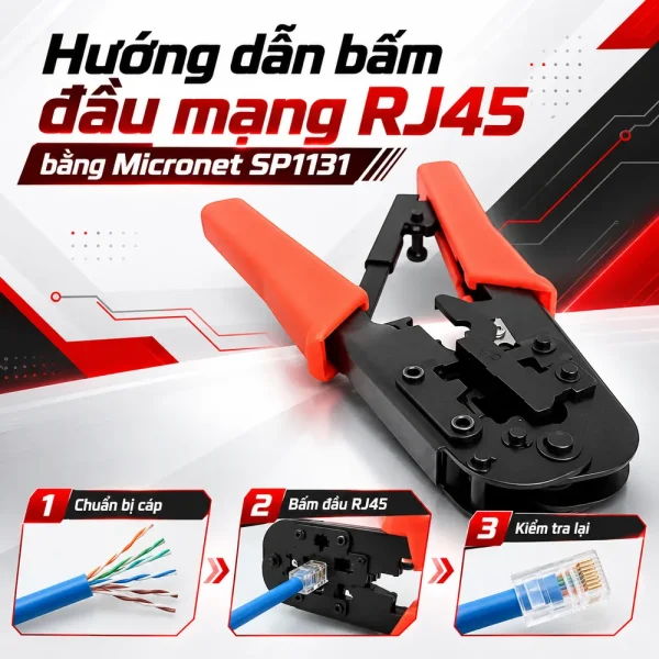 Kìm Bấm Mạng Micronet SP1131 Chính Hãng – Chất Lượng Cao