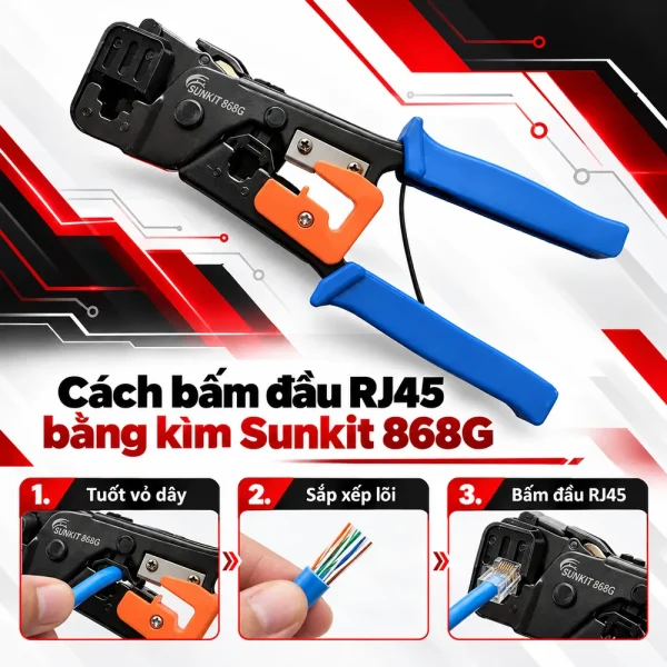 Kìm bấm mạng Sunkit 868G – RJ45/11