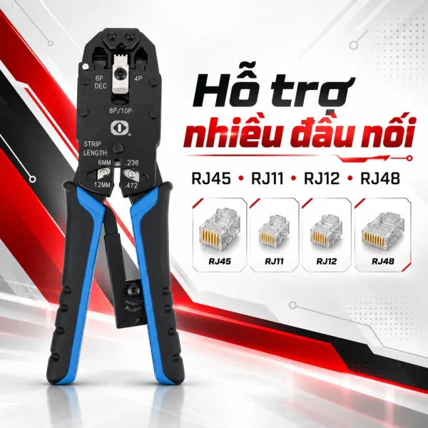 Kìm bấm mạng TALON TL-200R CAT3, CAT5, CAT6; RJ1, RJ12, RJ45, RJ48