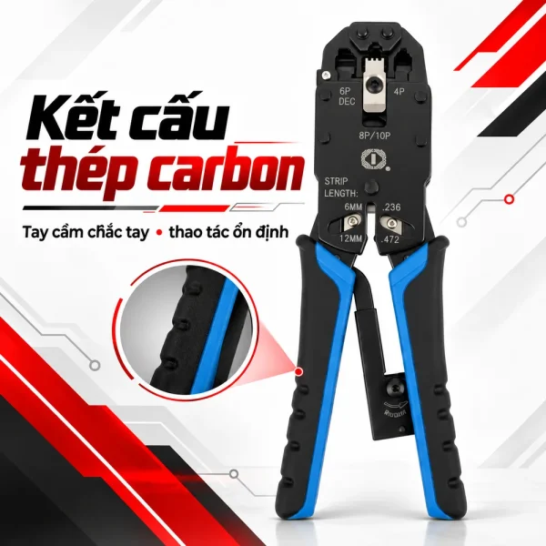 Kìm bấm mạng TALON TL-200R CAT3, CAT5, CAT6; RJ1, RJ12, RJ45, RJ48
