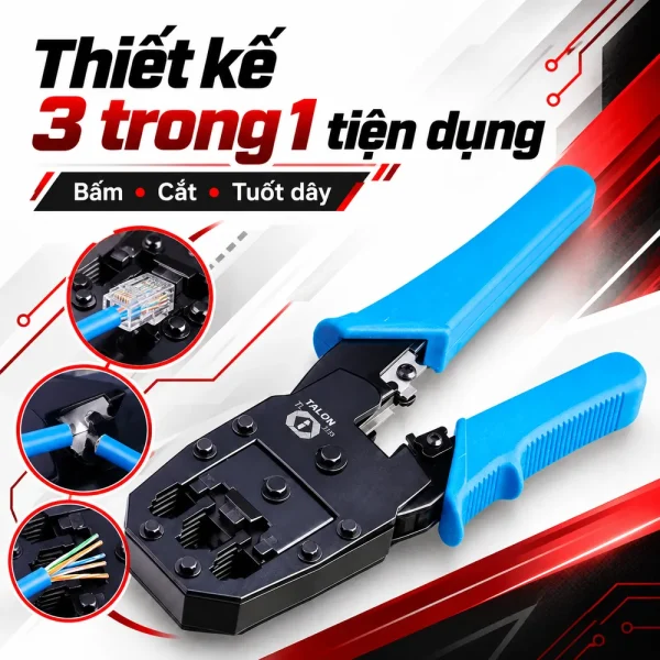 Kìm bấm mạng Talon TL-315 bấm đầu RJ45, RJ11, RJ12