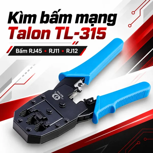 Kìm bấm mạng Talon TL-315 bấm đầu RJ45, RJ11, RJ12