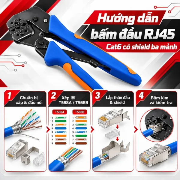 Kìm mạng AMP – COMMSCOPE cat6