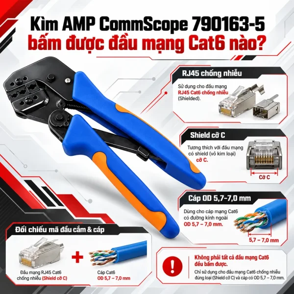 Kìm mạng AMP – COMMSCOPE cat6