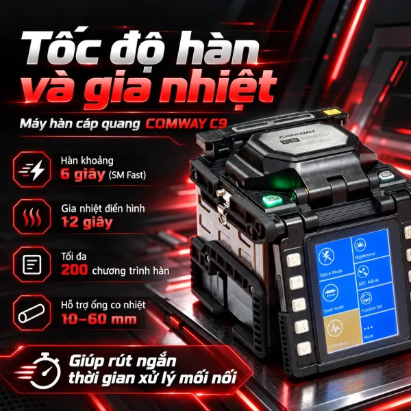 Máy hàn cáp quang Comway C9