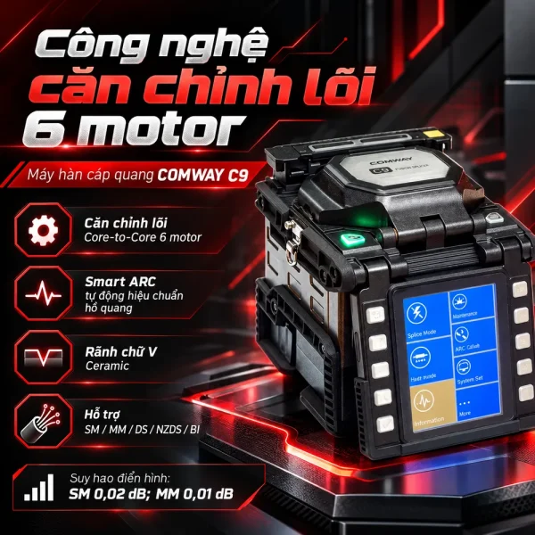 Máy hàn cáp quang Comway C9