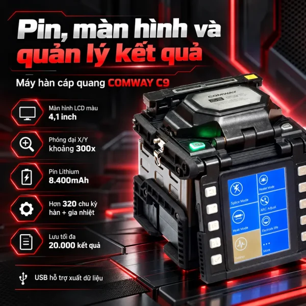 Máy hàn cáp quang Comway C9