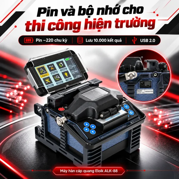 Máy hàn cáp quang Eloik ALK-88 chính hãng, chất lượng cao