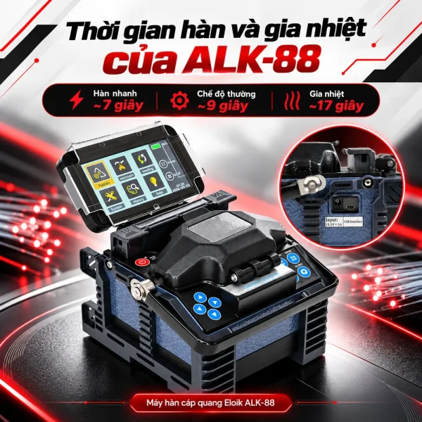 Máy hàn cáp quang Eloik ALK-88 chính hãng, chất lượng cao