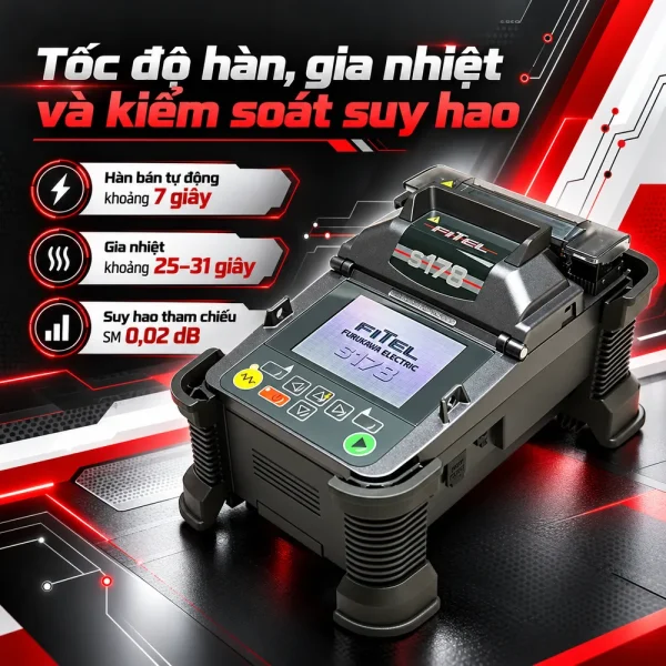 Máy hàn cáp quang Fitel S178A – Thiết bị căn chỉnh lõi của Nhật Bản