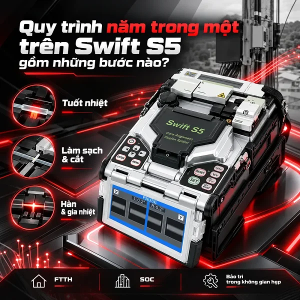 Máy hàn cáp quang Ilsintech Swift S5 chính hãng